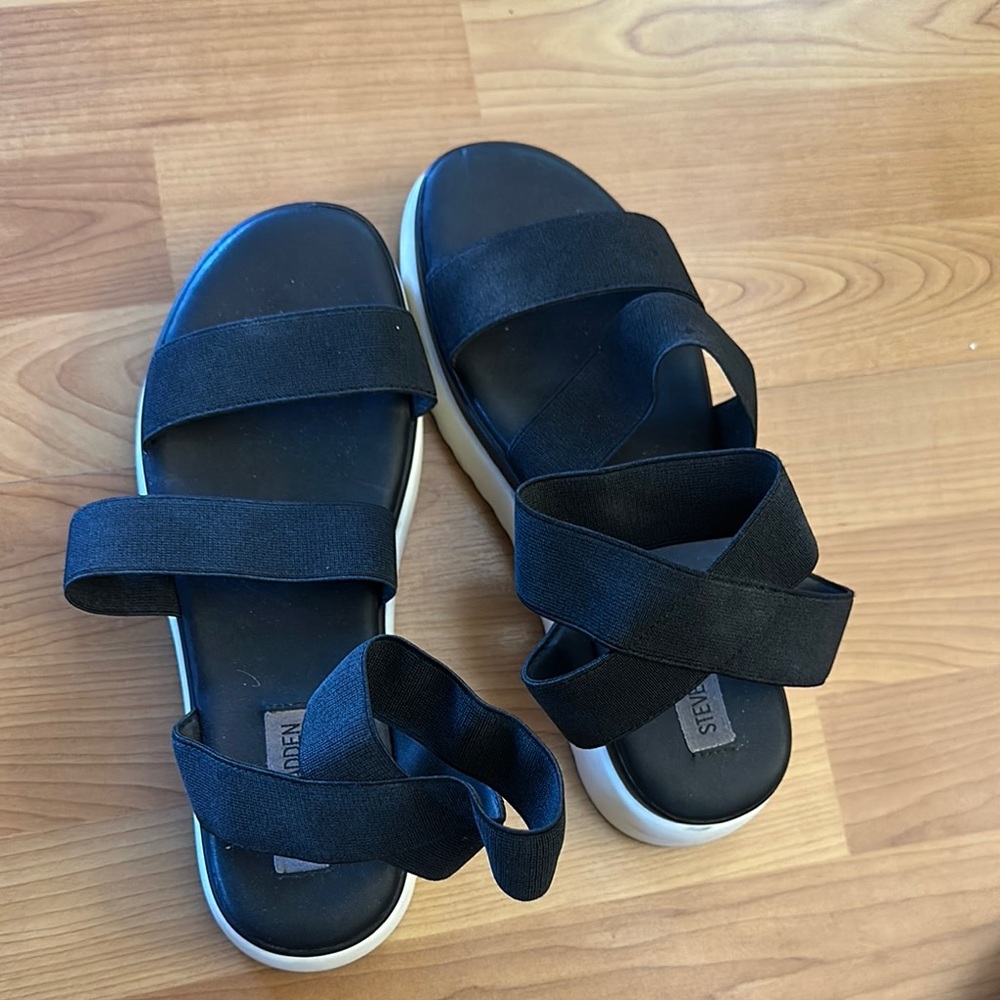 Steve Madden Black Strappy Sandals